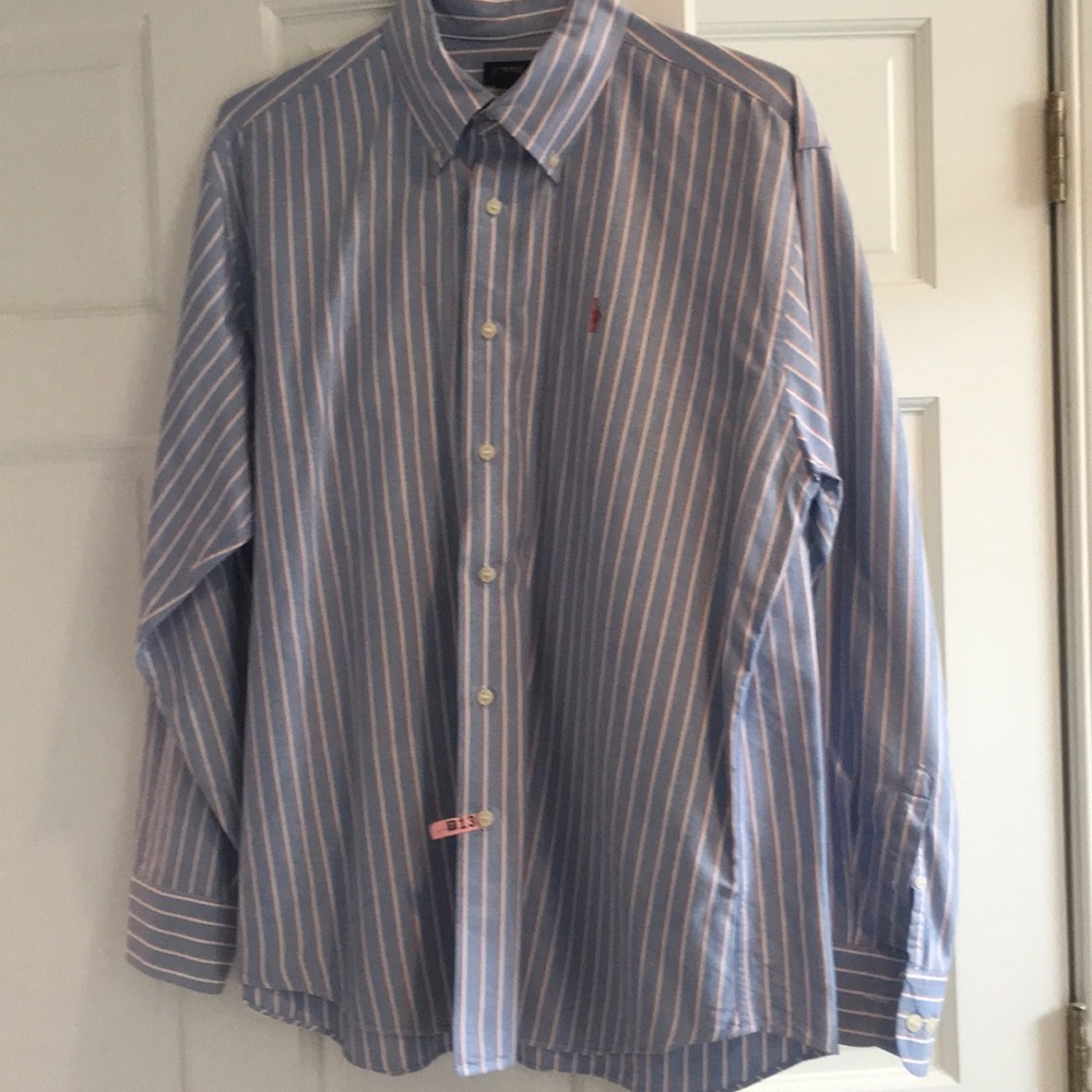 Men’s J Crew.  Striped button down Oxford. Sz L
